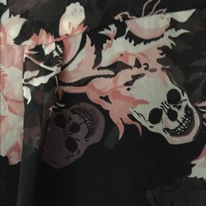 Fun & Flirt Tops - FUN & FLIRT Sheer Skull Blouse Fun & Flirt Tops - FUN & FLIRT Sheer Skull Blouse